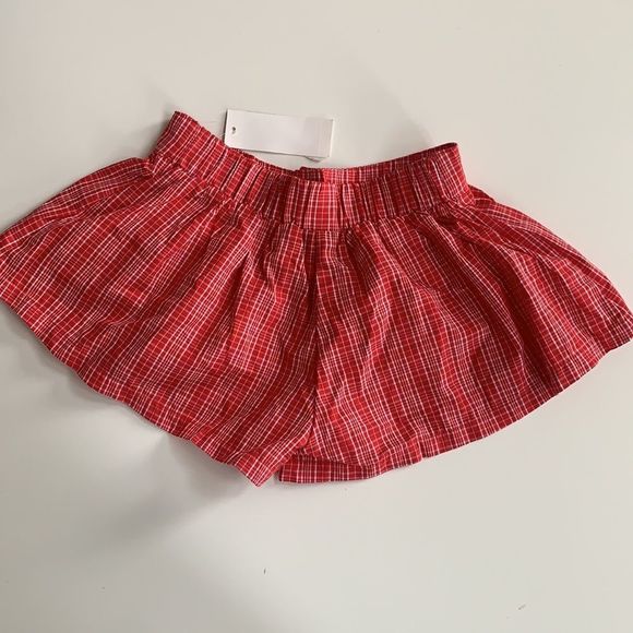 Tommy Hilfiger Girls Red Plaid Cotton Shorts sz 5 - Picture 5 of 6
